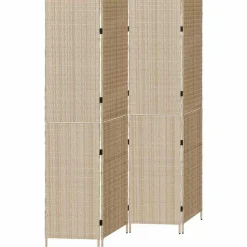 vidaXL Rumdeler Beige 195 x 180 cm polyrattan