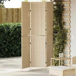 vidaXL Rumdeler Beige 147 x 180 cm polyrattan