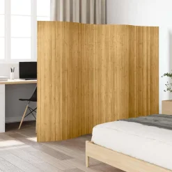 vidaXL rumdeler bredde 250 cm højde 165 cm bambus naturfarvet