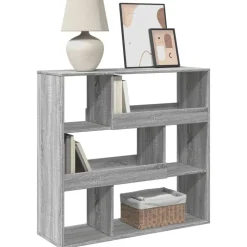 vidaXL rumdeler 100x33x94,5 cm konstrueret træ grå sonoma-eg
