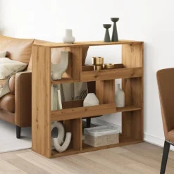 vidaXL rumdeler 100x33x94,5 cm konstrueret træ egetræsfarve