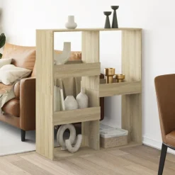 vidaXL rumdeler 100x33x115 cm konstrueret træ sonoma-eg