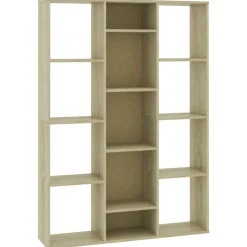 vidaXL rumdeler/bogreol 100x24x140 cm konstrueret træ sonoma-eg