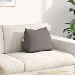 vidaXL Rygpude Gråbrun 45 x 20 x 35 cm Stof