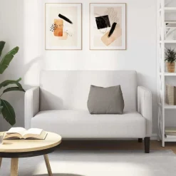 vidaXL Rygpude Gråbrun 45 x 20 x 35 cm Stof