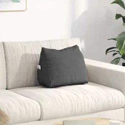 vidaXL Rygpude Mørkegrå 45 x 20 x 35 cm Stof