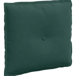 vidaXL Rygpude Mørkegrøn 50 x 45 cm Velourstof