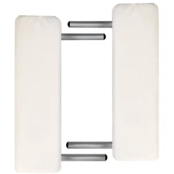 vidaXL sammenfoldeligt massagebord med aluminiumsstel 2 zoner creme