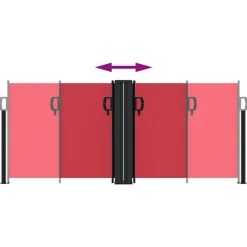 vidaXL sammenrullelig sidemarkise 100 x 600 cm rød