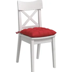vidaXL Sædepuder 4 pcs Rød 40 x 40 x 6 cm Stof