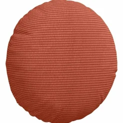 vidaXL Sædepuder 2 pcs Rød orange Ø30 x 13 cm Velourstof