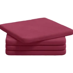 vidaXL Sædepuder 4 pcs Vinrød 40 x 40 x 3 cm Fløjl
