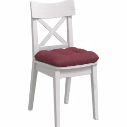 vidaXL Sædepuder 4 pcs Vinrød 40 x 40 x 12 cm Stof