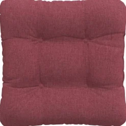 vidaXL Sædepuder 4 pcs Vinrød 40 x 40 x 12 cm Stof