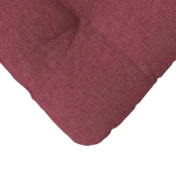 vidaXL Sædepuder 4 pcs Vinrød 40 x 40 x 12 cm Stof
