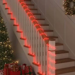vidaXL Sejllys med 1200 LED'er Rød 50 m PVC