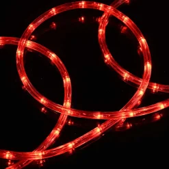 vidaXL Sejllys med 1200 LED'er Rød 50 m PVC