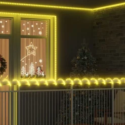 vidaXL Sejllys med 120 LED'er Varm hvid 5 m PVC