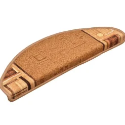 vidaXL selvklæbende trappemåtter 5 stk. 65x21x4 cm beige