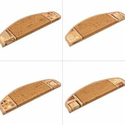 vidaXL selvklæbende trappemåtter 5 stk. 65x21x4 cm beige