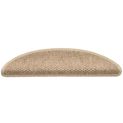 vidaXL selvklæbende trappemåtter 15stk. 56x17x3cm sisal-look sandfarve