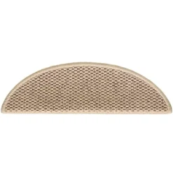 vidaXL selvklæbende trappemåtter 15stk. 56x17x3cm sisal-look sandfarve