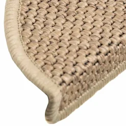 vidaXL selvklæbende trappemåtter 15stk. 56x17x3cm sisal-look sandfarve