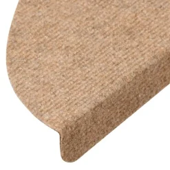 vidaXL selvklæbende trappemåtter 15 stk. 56x17x3 cm beige
