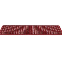 vidaXL Selvklæbende Trappemåtter Stribet 15 pcs Rød 65 x 21 x 4 cm