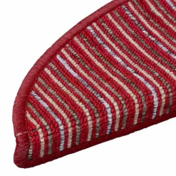 vidaXL Selvklæbende Trappemåtter 15 pcs Rød 56 x 17 x 3 cm