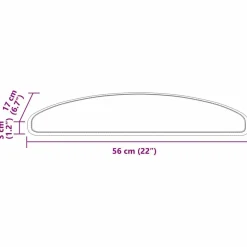 vidaXL Selvklæbende Trappemåtter 15 pcs Rød 56 x 17 x 3 cm