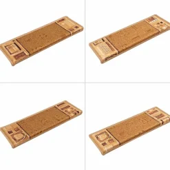 vidaXL selvklæbende trappemåtter 5 stk. 65x21x4 cm beige