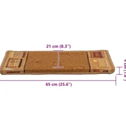 vidaXL selvklæbende trappemåtter 5 stk. 65x21x4 cm beige
