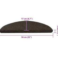 vidaXL selvklæbende trappemåtter 15 stk. 56x17x3 cm antracitgrå