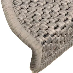 vidaXL selvklæbende trappemåtter 15 stk. 56x17x3 cm sisal-look sølv