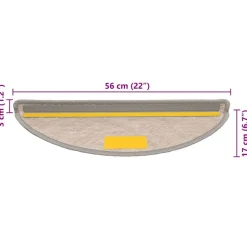 vidaXL selvklæbende trappemåtter 15 stk. 56x17x3 cm sisal-look sølv