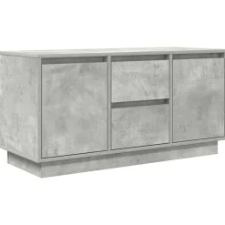 vidaXL sengebord med LED-lys 100x41x50 cm betongrå