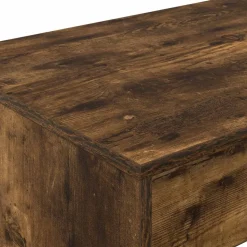 vidaXL Sengebord Røget eg 100 x 45 x 75 cm Konstrueret træ