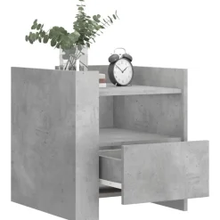 vidaXL sengebord 45x50x50 cm konstrueret træ betongrå