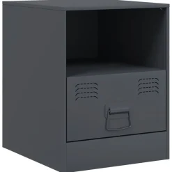 vidaXL sengebord 34,5x39x44 cm stål antracitgrå