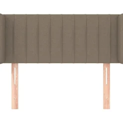 vidaXL sengegavl med kanter 83x16x78/128 cm stof gråbrun