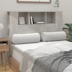 vidaXL sengegavl med opbevaring 120x18,5x102,5 cm betongrå