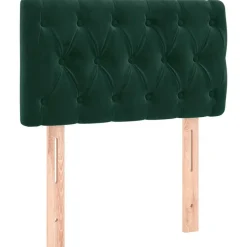 vidaXL sengegavl 80x7x78/88 cm fløjl mørkegrøn