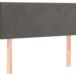 vidaXL sengegavl 80x5x78/88 cm fløjl mørkegrå