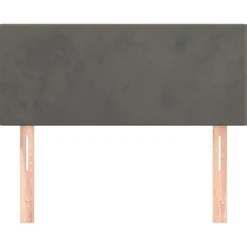 vidaXL sengegavl 80x5x78/88 cm fløjl mørkegrå