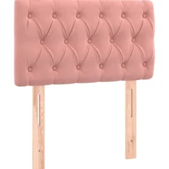 vidaXL sengegavl 80x7x78/88 cm fløjl lyserød