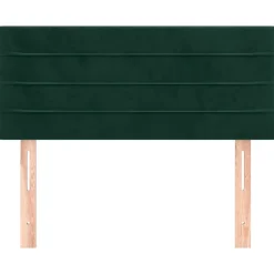 vidaXL sengegavl 80x5x78/88 cm fløjl mørkegrøn
