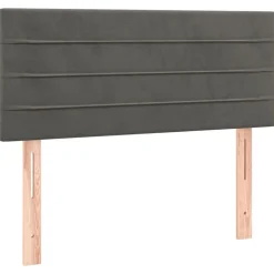 vidaXL sengegavl 80x5x78/88 cm fløjl mørkegrå