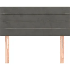 vidaXL sengegavl 80x5x78/88 cm fløjl mørkegrå