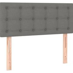 vidaXL sengegavl 80x5x78/88 cm stof mørkegrå